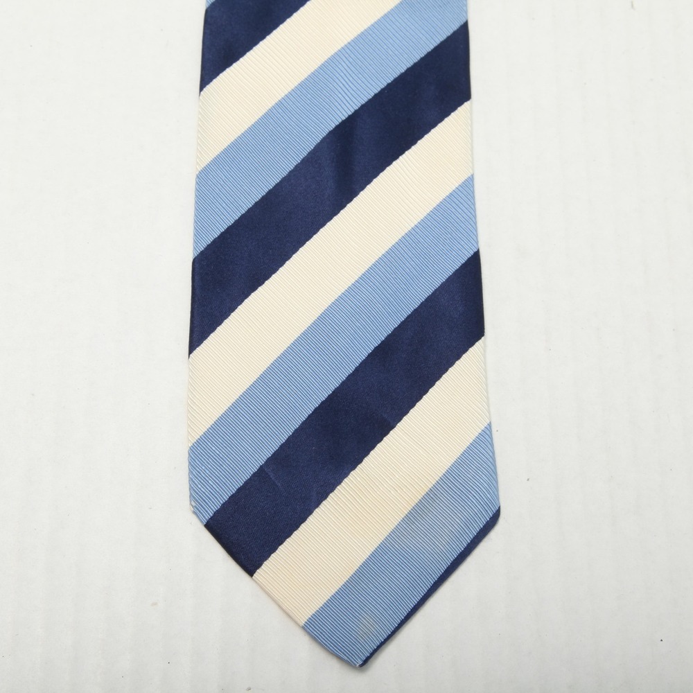 Baldessarini Hugo Boss Tie Mens One Size Blue Diagonal Striped Necktie Classic
